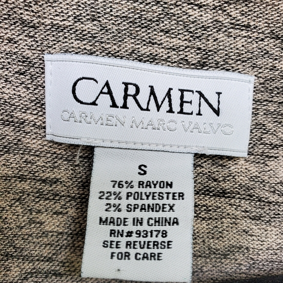 CARMEN Carmen Marc Valvo Zip Shoulder Knit Top - Picture 4 of 10